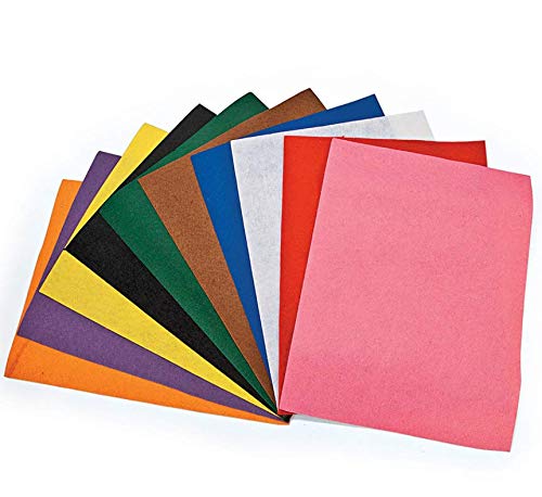 【中古】【未使用・未開封品】巨大なファンタスティックフェルトシート 10色の明るい鮮やかな色 (50枚セット) 子供と大人のためのクラフト 楽しいホームアクティビティ|AJIMURA-SHOP