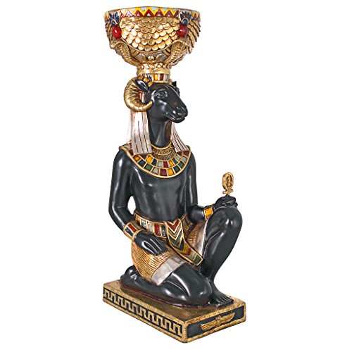 【中古】【未使用・未開封品】デザイントスカーノエジプト神クヌム: Pedestal Urn Statue