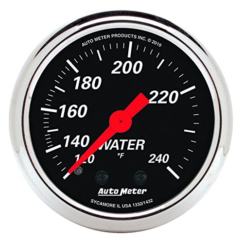 【中古】【未使用・未開封品】AUTO METER 1432 デザイナー ブラック 機械式 水温計