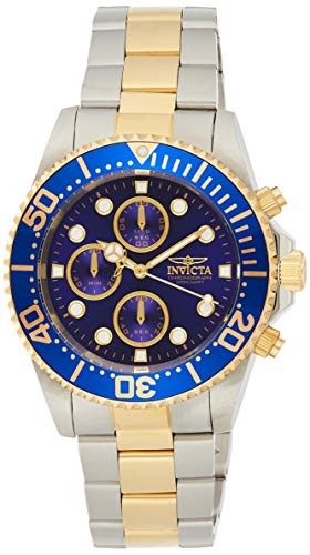 【中古】【未使用・未開封品】[インビクタ] 腕時計 Pro Diver 石英 43mm ケース スチール ゴールド ステンレス鋼ストラップ 青ダイヤル 1773 メンズ 正規輸入品 シルバー [並