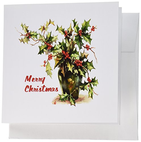 【中古】【未使用・未開封品】SmudgeArt All Thingsクリスマス???Holly Leaves Merry Christmas???グリーティングカード Set of 6 Greeting Cards