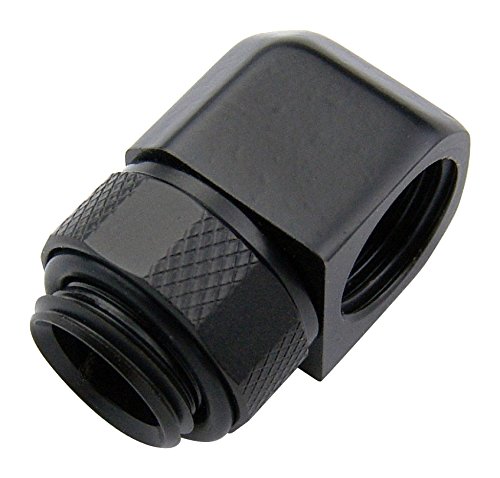 【中古】【未当て嵌める・未開封品】Koolance NZL-LXG1-BK Swiveling Elbow Black[G1/4”]