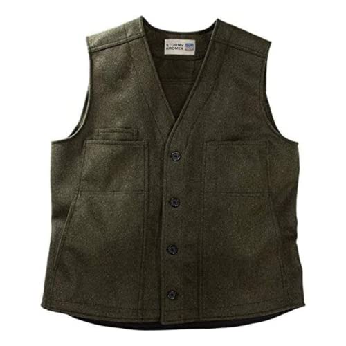【中古】【未使用・未開封品】(ストーミークローマー) Stormy Kromer ウールボタンベスト US サイズ: X-Large Tall カラー: グリーン