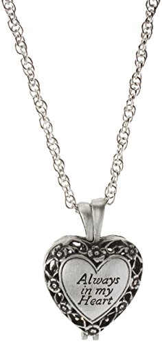 【中古】【未使用・未開封品】Always in My Heart Memorial Urn Locket-Filigree Pewter Tone by Cathedral Art画像