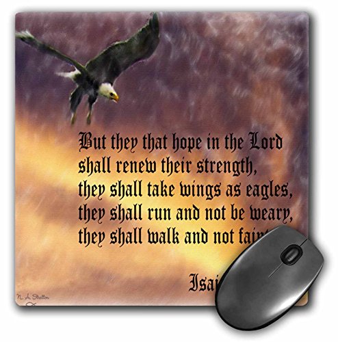 【中古】【未当て嵌める・未開封品】images Designs Graphic Design Bible Verse - Isaiah 40-31 Bible verse with eagle against a troubled sky - Mouse Pads