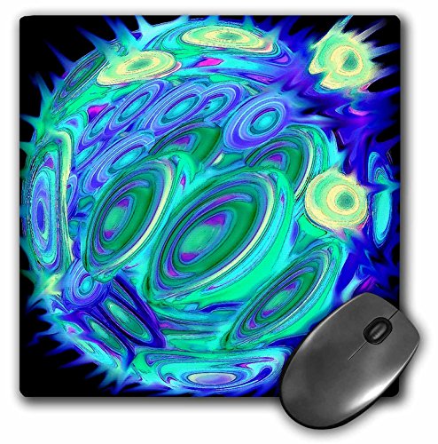【中古】【未使用・未開封品】3drose LLC 8?x 8?x 0.25インチSurrealターコイズとブルーExploding Planet onブラック背景マウスパッド(MP 27722?_ 1?)