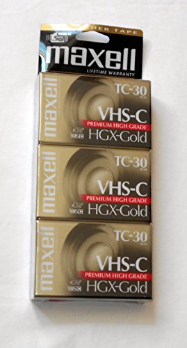 【中古】【未使用・未開封品】Maxell VHS - C tc-30?hgx-goldビデオカメラVideocassette (3パック)|AJIMURA-SHOP