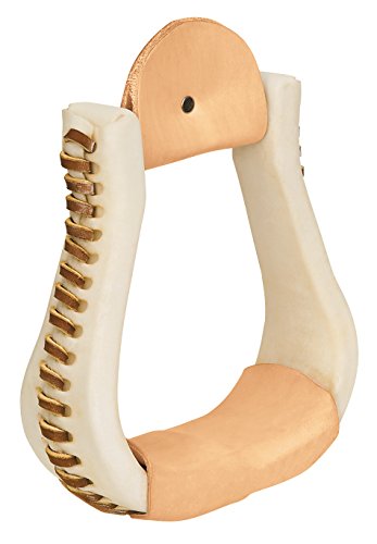 【中古】【未当て嵌める・未開封品】Weaverなめし革30???0785?Rawhide Leather Covered Stirrups、自然的