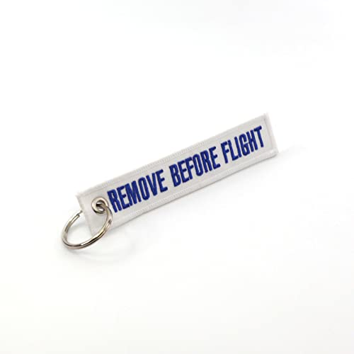 【中古】【未使用・未開封品】rotary13b1?Remove Before Flightキーチェーン???ホワイト/ブルー