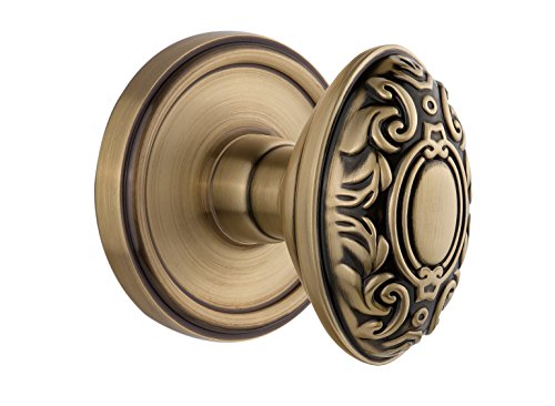 【中古】【未使用・未開封品】Grandeur Georgetown Rosette with Grande Victorianノブ、プライバシー???2.375インチ、ビンテージ真鍮|AJIMURA-SHOP