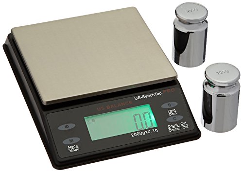 【中古】【未使用・未開封品】US BALANCE Backlit LCD Display Table Scale, 2000 x 0.1gm, Black by US Balance|AJIMURA-SHOP
