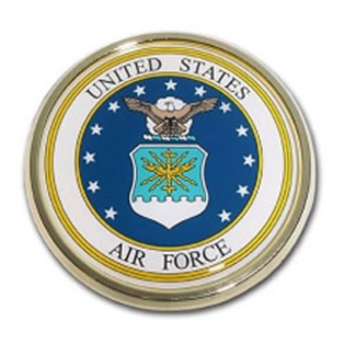 【中古】【未当て嵌める・未開封品】US Air Force判子USAFラウンドMilitaryクロームオートエンブレム