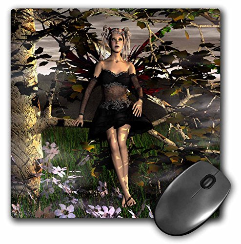 【中古】【未使用・未開封品】3dRose LLC 8 x 8 x 0.25インチ マウスパッド Epiphany Goth Fairy by Tree (mp_30596_1)