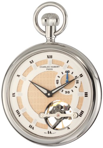 【中古】【未使用・未開封品】Charles-Hubert, Paris 3901-W Classic Collection Open Face Mechanical Pocket WWatch|AJIMURA-SHOP