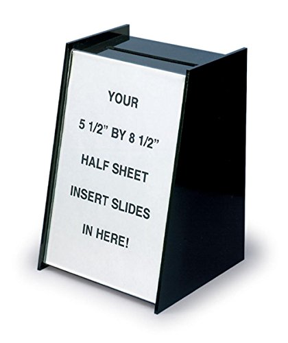 【中古】【未使用・未開封品】displays2go Small Ballot &提案ボックスwith Signホルダーforカウンタートップ、ブラックアクリル(RBHS)