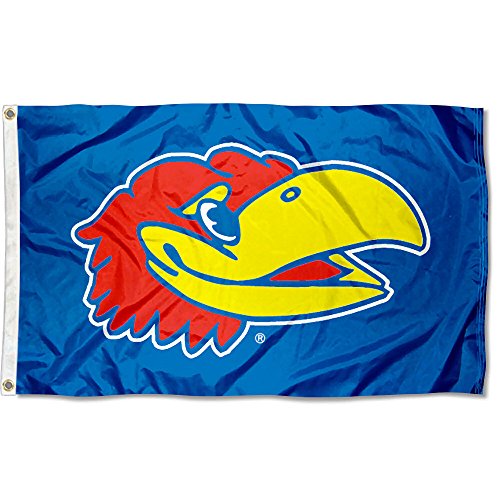 【中古】【未使用・未開封品】カンザスジェイホークスKu University Large Collegeフラグ