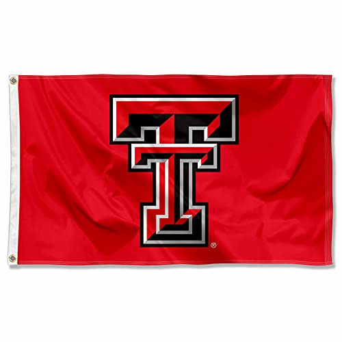 【中古】【未使用・未開封品】TTUテキサスTechレッドRaiders University Large Collegeフラグ