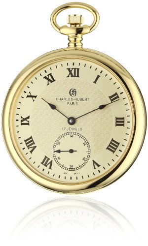 【中古】【未使用・未開封品】Charles-Hubert, Paris 3912-G Premium Collection Stainless Steel Pocket Watch