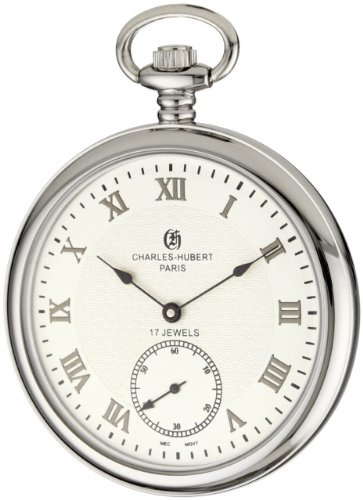 【中古】【未当て嵌める・未開封品】Charles-Hubert, Paris 3912-W Premium Collection Stainless Steel Pocket Watch