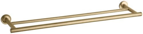 【中古】【未当てはめる・未開封品】KOHLER K-14375-BGD Purist 24in ダブルタオルバー 晴れ晴れしいモダンブラッシュドゴールド