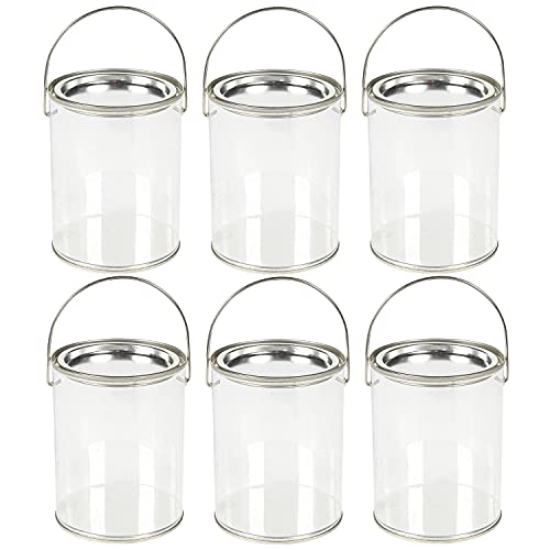 【中古】【未使用・未開封品】Plastic Clear Paint Can Container Craft Decorating Artist Buckets - Great for Party or Baby Shower Decorations by Fun Express