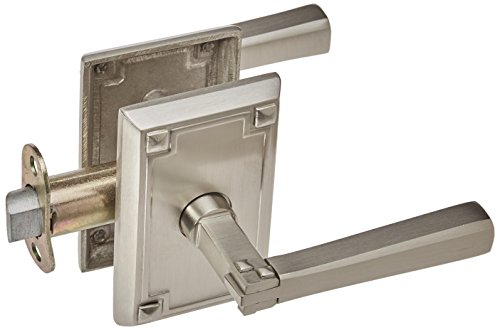 【中古】【未使用・未開封品】Craftsman Style Lever Door Set With Rectangular Rosettes Right Hand Passage In Satin Nickel. Traditional Door Knobs. by Emtek|AJIMURA-SHOP
