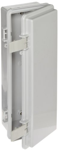 【中古】【未使用・未開封品】BUD Industries NBF-32308 Plastic Outdoor NEMA Economy Box with Solid Door, 10-5/8 Length x 3-59/64 Width x 2-3/4 Height, Light Gray Fin