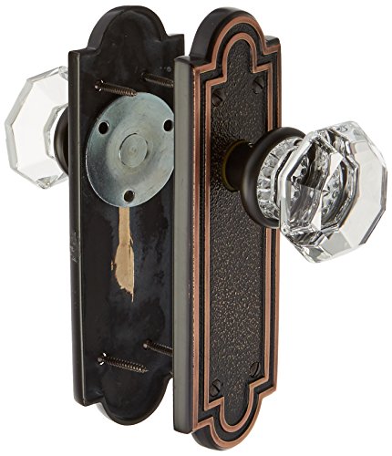 【中古】【未使用・未開封品】ベルモントプレートセットwith Old Townクリスタルドアノブ、in 4?Finishes 7.5 inches tall 8052OTUS10B｜AJIMURA-SHOP