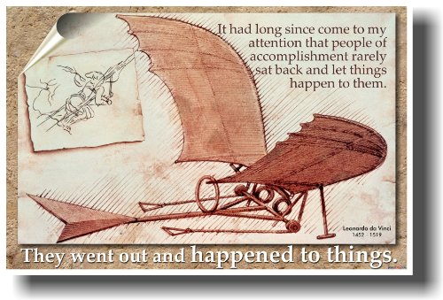 【中古】【未使用・未開封品】Leonardo Da Vinci???彼らはアウトとHappened to Things???教室Motivational Poster