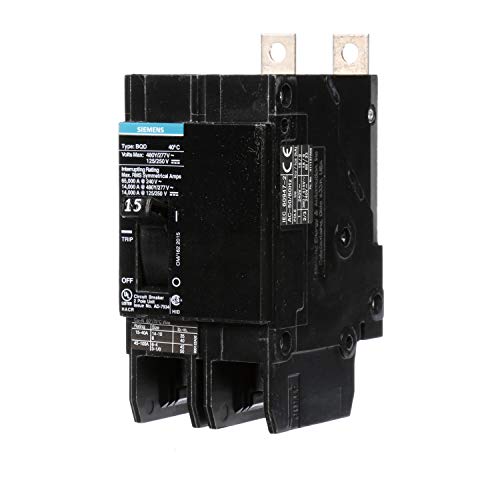 【中古】【未使用・未開封品】Siemens BQD215 15-Amp Double Pole 480Y/277V AC - 125/250V DC 14KAIC Bolt in Breaker by Siemens