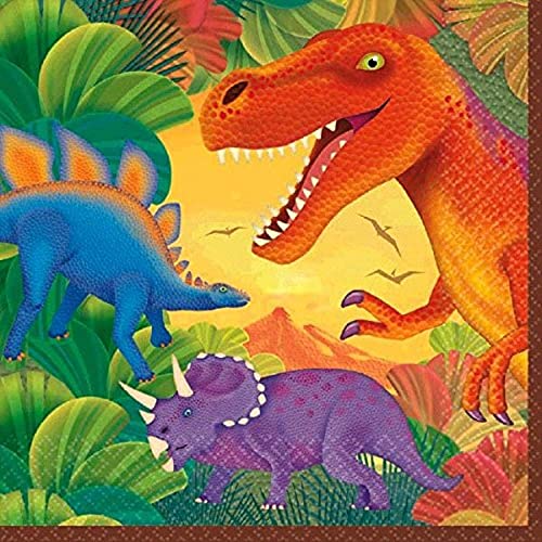 【中古】【未使用・未開封品】Amscan International Prehistoric Party Luncheon Napkins