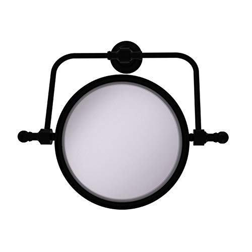 【中古】【未当て嵌める・未開封品】Retro Dot Collection Wall Mounted Swivel Make-Up Mirror 8 Inch Diameter with 2X Magnification - RDM-4/2X-BKM
