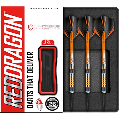 【中古】【未使用・未開封品】DAM7 Red Dragon Amberjack 7 - 26G 90% Fl?chettes en tungst?ne (Pointe acier)