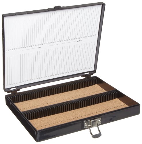 【中古】【未使用・未開封品】Heathrow Scientific HD 15994 G顕微鏡用スライドボックス、コルク並び、100ヶ所、長さ208 mm、幅175 mm、高さ34 mm、黒｜AJIMURA-SHOP