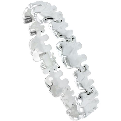 【中古】【未使用・未開封品】スターリングシルバーStampato Elephantリンクネックレスまたはブレスレット、1?/ 2?in。( 13?mm ) Wide