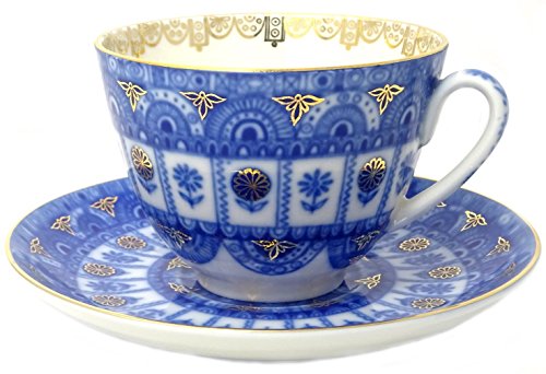 【中古】【未当て嵌める・未開封品】Lomonosov Porcelain Tea Cup and Saucer発条Arches 7.8?Oz / 230?ml