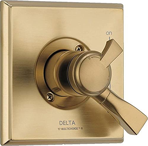 【中古】【未使用・未開封品】Delta Faucet Dryden 17シリーズデュアルファンクションシャワーハンドルバルブトリムキット、シャンパンブロンズT17051-CZ（バルブは含まれてい