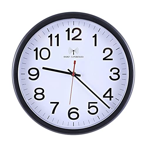 【中古】【未使用・未開封品】Universal 10417 Indoor-Outdoor Clock, Atomic, 13.5 in., Black|AJIMURA-SHOP