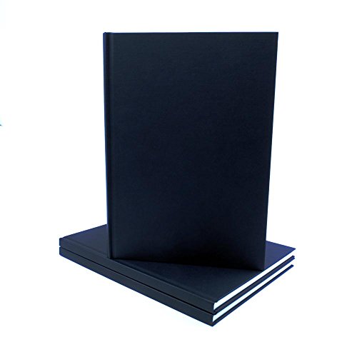 【中古】【未使用・未開封品】SEAWHITE Black Cloth Cover Sketchbook 140gsm Portrait A4 by Seawhite Of Brighton