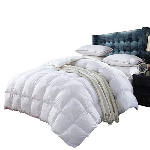 【中古】【未当てはめる・未開封品】Goose Down Comforter???1200?thread-count キロカロリー King大きさシベリアGoose Down掛け布団、ホワイトソリッド、エジプト・アラブ共和国綿100?% 750?FP、50薬局衡オンス