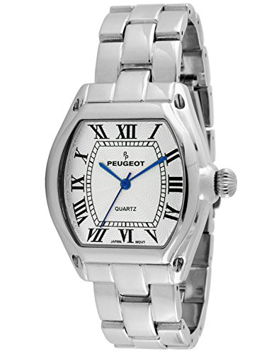 【中古】【未当て嵌める・未開封品】Peugeot Women\u0027s Silver Tank Roman Numeral Bracelet Dress Watch 7069S