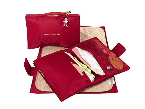 【中古】【未使用・未開封品】MELOBABY Melorouge Wallet and Mat Changing Pads, Red/Caramel by Melobaby｜AJIMURA-SHOP