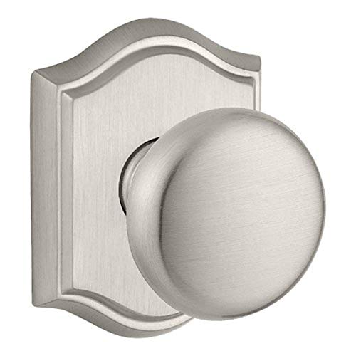 【中古】【未使用・未開封品】(matteantiquenickel) - Baldwin Round Keyed Door Knob with Traditional Arch Rose|AJIMURA-SHOP