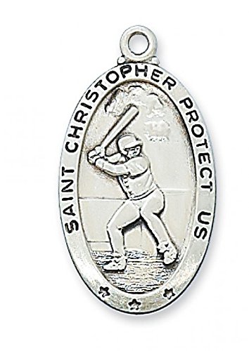【中古】【未使用・未開封品】アスリート保護男の子野球ネックレス1インチピューターSaint ChristopherスポーツMedal｜AJIMURA-SHOP