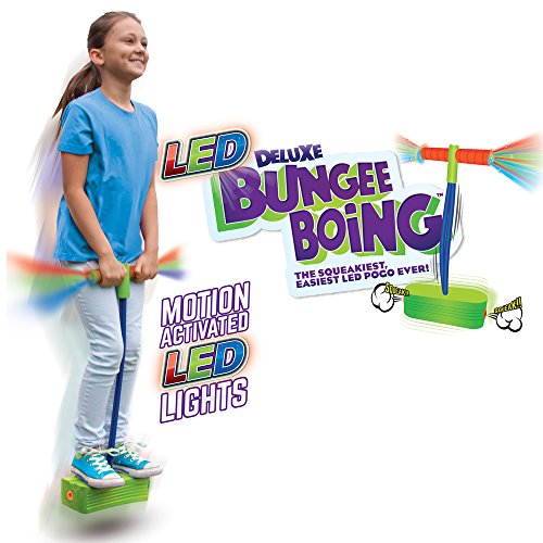 【中古】【未使用・未開封品】(Green with LED) - The Original Deluxe BUNGEE BOING by Geospace; The Squeakiest, Easiest Pogo Ever For Kids . and Up