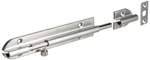 【中古】【未使用・未開封品】Stainless Steel 304 Barrel Bolt, Satin Finish, Non Locking, 5-29/32 Bolt Plate Length, 19/32 Throw Plate Length (Pack of 1) by LAMP by
