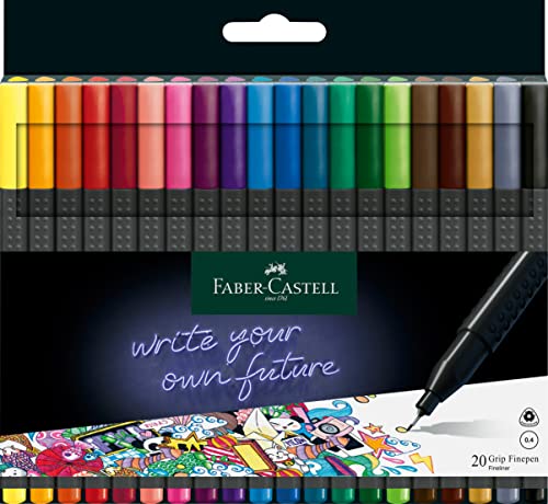 【中古】【未使用・未開封品】Faber-Castell Grip Finepen (Wallet of 20) アートペン (並行輸入品)