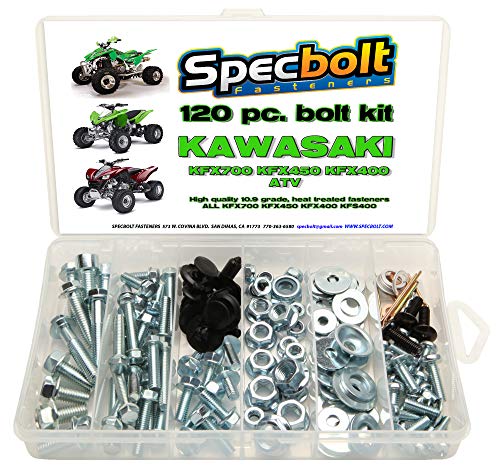 【中古】【未使用・未開封品】120pc Specbolt Kawasaki kfx450r kfx700?ATVボルトキットKFX 450メンテナンス& Restoration OEMスペックファスナーの700?400