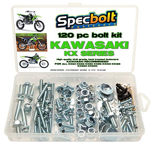 【中古】【未使用・未開封品】120個入り スペックボルト カワサキ KX 2ストロークボルトキット MXダートバイク OEM仕様ファスナー KX60 KX65 KX80 KX85 KX100 KX125 KX250 KX5