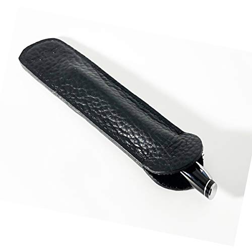 【中古】【未使用・未開封品】(Single Pen, Black) - Aston Leather Single Pen Leather Holder Slip Case (Black)